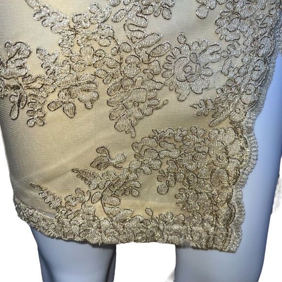 Windsor NWOT's - Womens Gold Tone Slit Mini Dress Sz. SM - Picture 5 of 15